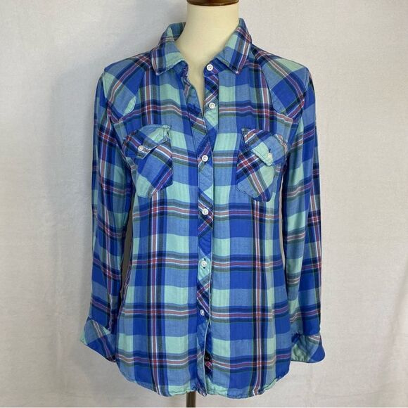 RAILS KENDRA BUTTON SHIRT  DOUBLE LAUER COTTON GUAZE - Picture 1 of 13